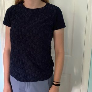 Talbots XS Blue Floral T-Shirt